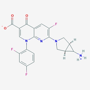 7-[(1R,5S)-6-azaniumyl-3-azabicyclo[3.1.0]hexan-3-yl]-1-(2,4-difluorophenyl)-6-fluoro-4-oxo-1,8-naphthyridine-3-carboxylate