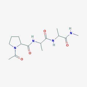 molecular formula C14H24N4O4 B115988 Acetylprolyl-alanyl-alanine-N-methylamide CAS No. 145196-52-7