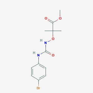 molecular formula C12H15BrN2O4 B11598915 Methyl 2-({[(4-bromoanilino)carbonyl]amino}oxy)-2-methylpropanoate 