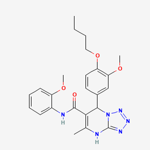 molecular formula C24H28N6O4 B11598981 7-(4-butoxy-3-methoxyphenyl)-N-(2-methoxyphenyl)-5-methyl-4,7-dihydrotetrazolo[1,5-a]pyrimidine-6-carboxamide 