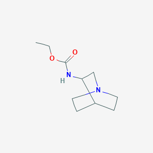 molecular formula C10H18N2O2 B011599 3-Quinuclidinecarbamic acid, ethyl ester CAS No. 102280-69-3