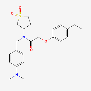 molecular formula C23H30N2O4S B11599043 N-[4-(dimethylamino)benzyl]-N-(1,1-dioxidotetrahydrothiophen-3-yl)-2-(4-ethylphenoxy)acetamide 
