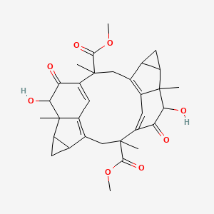 molecular formula C32H36O8 B1159935 Cycloshizukaol A CAS No. 150033-85-5