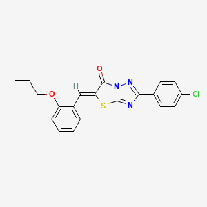 molecular formula C20H14ClN3O2S B11599480 (5Z)-2-(4-chlorophenyl)-5-[2-(prop-2-en-1-yloxy)benzylidene][1,3]thiazolo[3,2-b][1,2,4]triazol-6(5H)-one 