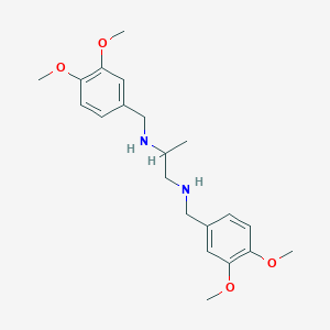 molecular formula C21H30N2O4 B11599584 N,N'-bis(3,4-dimethoxybenzyl)propane-1,2-diamine 