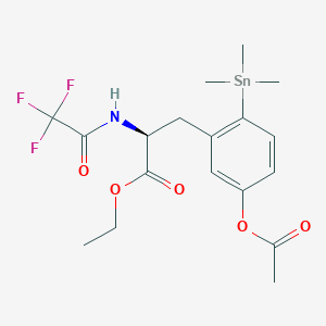 ethyl (2S)-3-(5-acetyloxy-2-trimethylstannylphenyl)-2-[(2,2,2-trifluoroacetyl)amino]propanoate