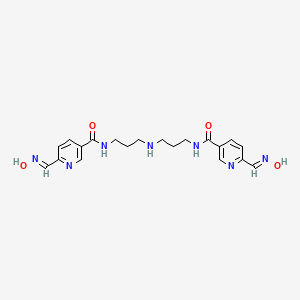 molecular formula C20H25N7O4 B11599787 N,N'-(iminodipropane-3,1-diyl)bis{6-[(E)-(hydroxyimino)methyl]pyridine-3-carboxamide} 