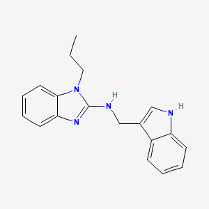molecular formula C19H20N4 B11599912 N-(1H-indol-3-ylmethyl)-1-propylbenzimidazol-2-amine 