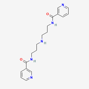 molecular formula C18H23N5O2 B11599979 N,N'-(iminodipropane-3,1-diyl)dipyridine-3-carboxamide 
