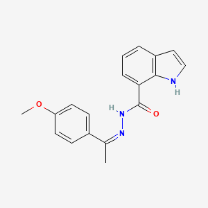 molecular formula C18H17N3O2 B11599982 N'-[(1Z)-1-(4-methoxyphenyl)ethylidene]-1H-indole-7-carbohydrazide 