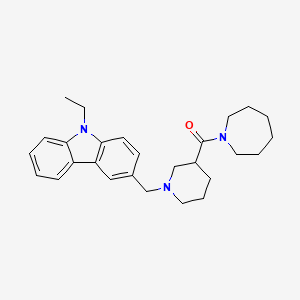 molecular formula C27H35N3O B11600211 azepan-1-yl{1-[(9-ethyl-9H-carbazol-3-yl)methyl]piperidin-3-yl}methanone 