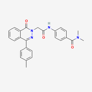 molecular formula C26H24N4O3 B11600240 N,N-dimethyl-4-({[4-(4-methylphenyl)-1-oxophthalazin-2(1H)-yl]acetyl}amino)benzamide 