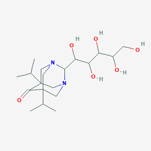 molecular formula C19H34N2O6 B11600379 1-C-[6-oxo-5,7-di(propan-2-yl)-1,3-diazatricyclo[3.3.1.1~3,7~]dec-2-yl]pentitol 