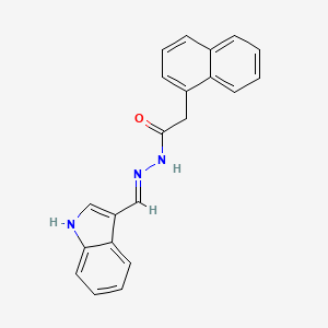molecular formula C21H17N3O B11600616 N'-[(E)-1H-indol-3-ylmethylidene]-2-(1-naphthyl)acetohydrazide 