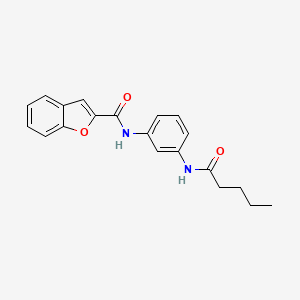molecular formula C20H20N2O3 B11601348 N-[3-(pentanoylamino)phenyl]-1-benzofuran-2-carboxamide 