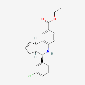 molecular formula C21H20ClNO2 B11601462 ethyl (3aS,4R,9bR)-4-(3-chlorophenyl)-3a,4,5,9b-tetrahydro-3H-cyclopenta[c]quinoline-8-carboxylate 