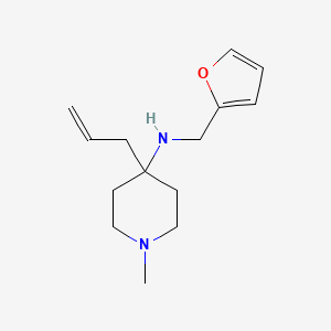 molecular formula C14H22N2O B11601479 N-(furan-2-ylmethyl)-1-methyl-4-(prop-2-en-1-yl)piperidin-4-amine 