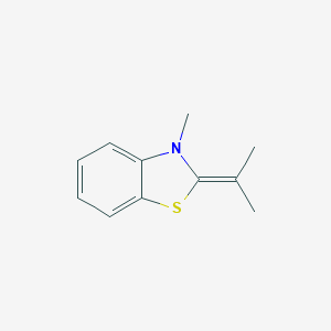 molecular formula C11H13NS B116015 Benzothiazoline, 2-isopropylidene-3-methyl- CAS No. 143268-64-8