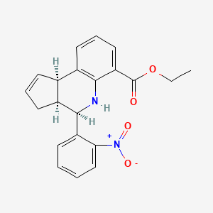 molecular formula C21H20N2O4 B11601526 ethyl (3aS,4R,9bR)-4-(2-nitrophenyl)-3a,4,5,9b-tetrahydro-3H-cyclopenta[c]quinoline-6-carboxylate 