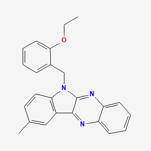 molecular formula C24H21N3O B11601960 6-(2-ethoxybenzyl)-9-methyl-6H-indolo[2,3-b]quinoxaline 