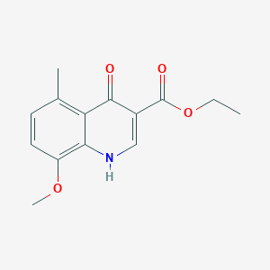 molecular formula C14H15NO4 B11602073 Ethyl 4-hydroxy-8-methoxy-5-methylquinoline-3-carboxylate 