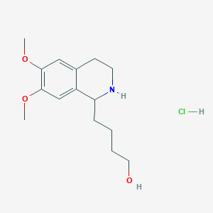 molecular formula C15H24ClNO3 B116021 4-(6,7-Dimethoxy-1,2,3,4-tetrahydro-isoquinolin-1-yl)-butan-1-ol hydrochloride CAS No. 148204-36-8