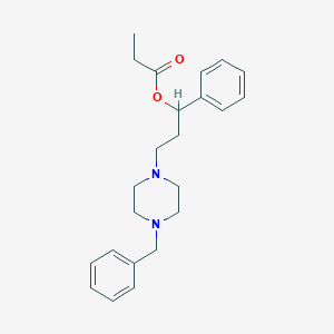 molecular formula C23H30N2O2 B116023 [3-(4-Benzylpiperazin-1-yl)-1-phenylpropyl] propanoate CAS No. 149848-06-6