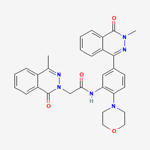 molecular formula C30H28N6O4 B11602493 N-[5-(3-methyl-4-oxo-3,4-dihydrophthalazin-1-yl)-2-(morpholin-4-yl)phenyl]-2-(4-methyl-1-oxophthalazin-2(1H)-yl)acetamide 