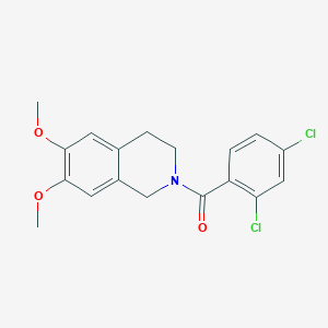 molecular formula C18H17Cl2NO3 B11602644 2-(2,4-Dichlorobenzoyl)-6,7-dimethoxy-1,2,3,4-tetrahydroisoquinoline CAS No. 446270-63-9