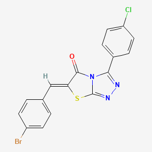 molecular formula C17H9BrClN3OS B11602697 (6Z)-6-(4-bromobenzylidene)-3-(4-chlorophenyl)[1,3]thiazolo[2,3-c][1,2,4]triazol-5(6H)-one 