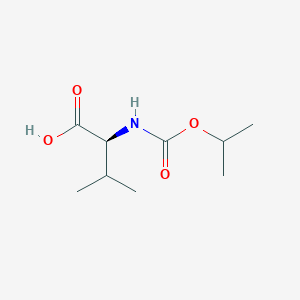 molecular formula C9H17NO4 B116027 Isopropoxycarbonyl-l-valine CAS No. 140923-27-9