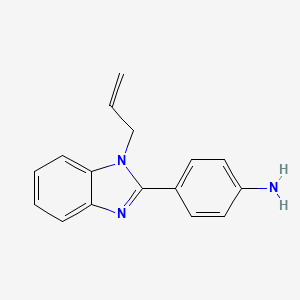 molecular formula C16H15N3 B11602946 4-(1-Prop-2-enylbenzimidazol-2-yl)aniline 