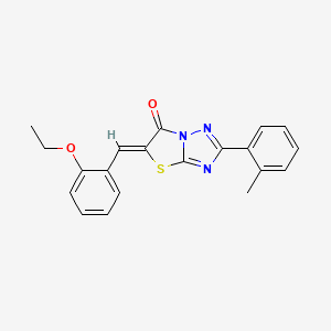 molecular formula C20H17N3O2S B11602977 (5Z)-5-(2-ethoxybenzylidene)-2-(2-methylphenyl)[1,3]thiazolo[3,2-b][1,2,4]triazol-6(5H)-one 