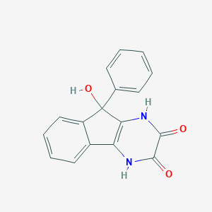 molecular formula C17H12N2O3 B116030 9-Hydroxy-9-phenyl-1,4-dihydroindeno[1,2-b]pyrazine-2,3-dione CAS No. 158752-32-0