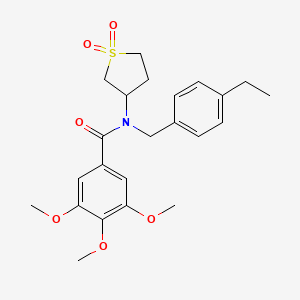 molecular formula C23H29NO6S B11603056 N-(1,1-dioxidotetrahydrothiophen-3-yl)-N-(4-ethylbenzyl)-3,4,5-trimethoxybenzamide 
