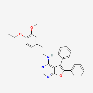 molecular formula C30H29N3O3 B11603065 N-[2-(3,4-diethoxyphenyl)ethyl]-5,6-diphenylfuro[2,3-d]pyrimidin-4-amine 