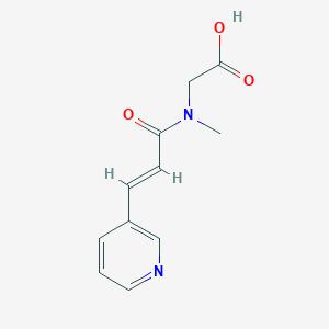 molecular formula C11H12N2O3 B116031 2-[methyl-[(E)-3-pyridin-3-ylprop-2-enoyl]amino]acetic acid CAS No. 148332-70-1