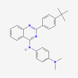 molecular formula C26H28N4 B11603137 N'-[(4Z)-2-(4-tert-butylphenyl)quinazolin-4(3H)-ylidene]-N,N-dimethylbenzene-1,4-diamine 