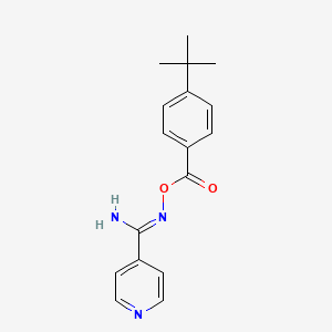 molecular formula C17H19N3O2 B11603143 N'-{[(4-tert-butylphenyl)carbonyl]oxy}pyridine-4-carboximidamide 