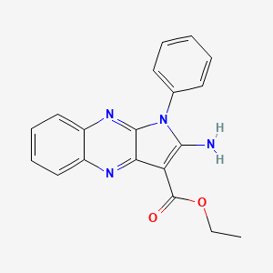 molecular formula C19H16N4O2 B11603162 ethyl 2-amino-1-phenyl-1H-pyrrolo[2,3-b]quinoxaline-3-carboxylate 