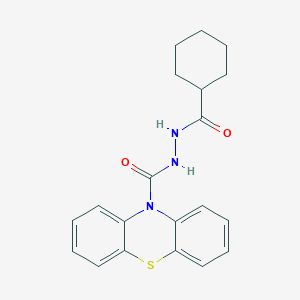 molecular formula C20H21N3O2S B11603251 N'-(cyclohexylcarbonyl)-10H-phenothiazine-10-carbohydrazide 