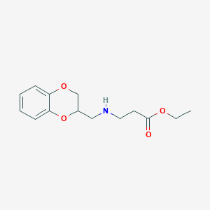 molecular formula C14H19NO4 B11603343 ethyl N-(2,3-dihydro-1,4-benzodioxin-2-ylmethyl)-beta-alaninate 