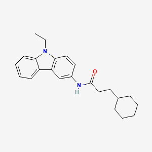 molecular formula C23H28N2O B11603403 3-cyclohexyl-N-(9-ethyl-9H-carbazol-3-yl)propanamide 