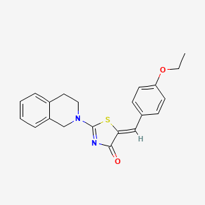 molecular formula C21H20N2O2S B11603503 (5Z)-2-(3,4-dihydro-1H-isoquinolin-2-yl)-5-[(4-ethoxyphenyl)methylidene]-1,3-thiazol-4-one 