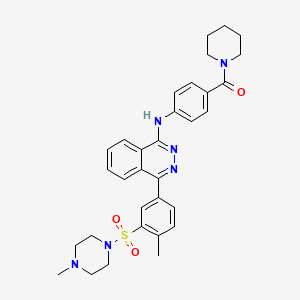 molecular formula C32H36N6O3S B11603515 (4-((4-(4-Methyl-3-((4-methylpiperazin-1-yl)sulfonyl)phenyl)phthalazin-1-yl)amino)phenyl)(piperidin-1-yl)methanone 