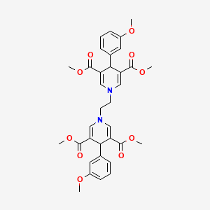 molecular formula C34H36N2O10 B11603521 Tetramethyl 1,1'-ethane-1,2-diylbis[4-(3-methoxyphenyl)-1,4-dihydropyridine-3,5-dicarboxylate] 