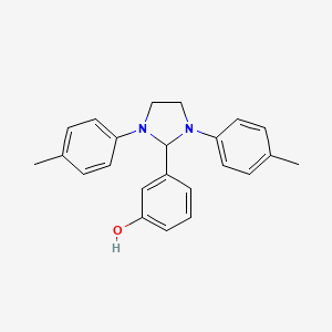 molecular formula C23H24N2O B11603669 3-[1,3-Bis(4-methylphenyl)imidazolidin-2-yl]phenol CAS No. 334497-10-8