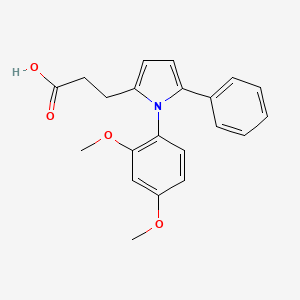 molecular formula C21H21NO4 B11603782 3-[1-(2,4-dimethoxyphenyl)-5-phenyl-1H-pyrrol-2-yl]propanoic acid 