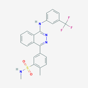 molecular formula C23H19F3N4O2S B11603918 N,2-dimethyl-5-(4-{[3-(trifluoromethyl)phenyl]amino}phthalazin-1-yl)benzenesulfonamide 