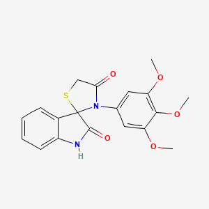 molecular formula C19H18N2O5S B11603968 3'-(3,4,5-trimethoxyphenyl)-4'H-spiro[indole-3,2'-[1,3]thiazolidine]-2,4'(1H)-dione 